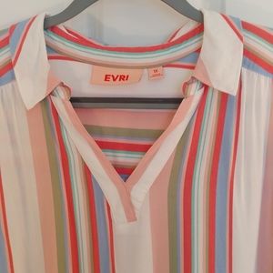 Evri Striped Polo Top